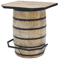 BAR  prirodna boja, crna   - prirodna boja/crna, Lajfstajl, drvo/metal (90/102/75cm)