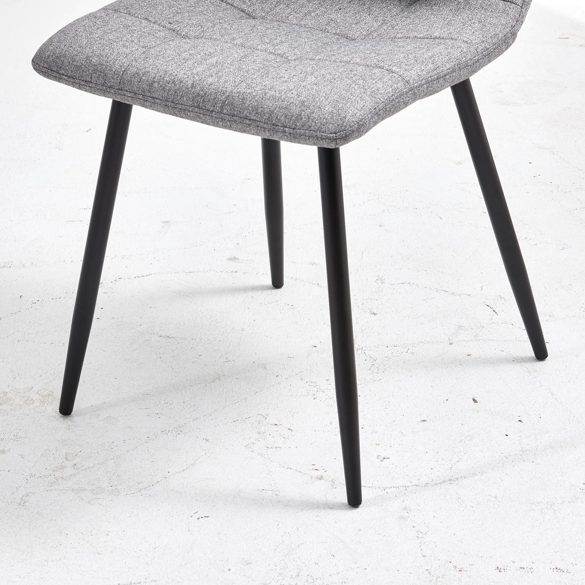 STUHL  in Eisen Webstoff Metall, Textil  - Schwarz/Grau, LIFESTYLE, Textil/Metall (44,5/86/54,5cm) - Livetastic