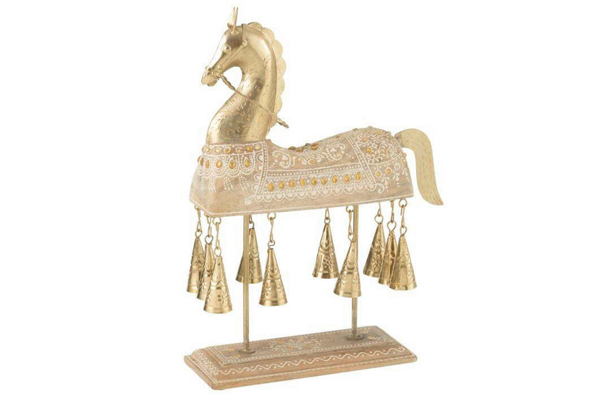 DEKOPFERD - Weiss, Basics, Holz/Metall (24/8/35cm)