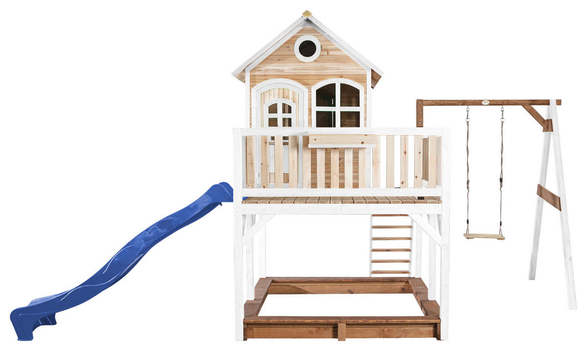 SPIELTURM 541/291/277 cm  - Blau/Braun, KONVENTIONELL, Holz/Kunststoff (541/291/277cm) - Ambia Garden