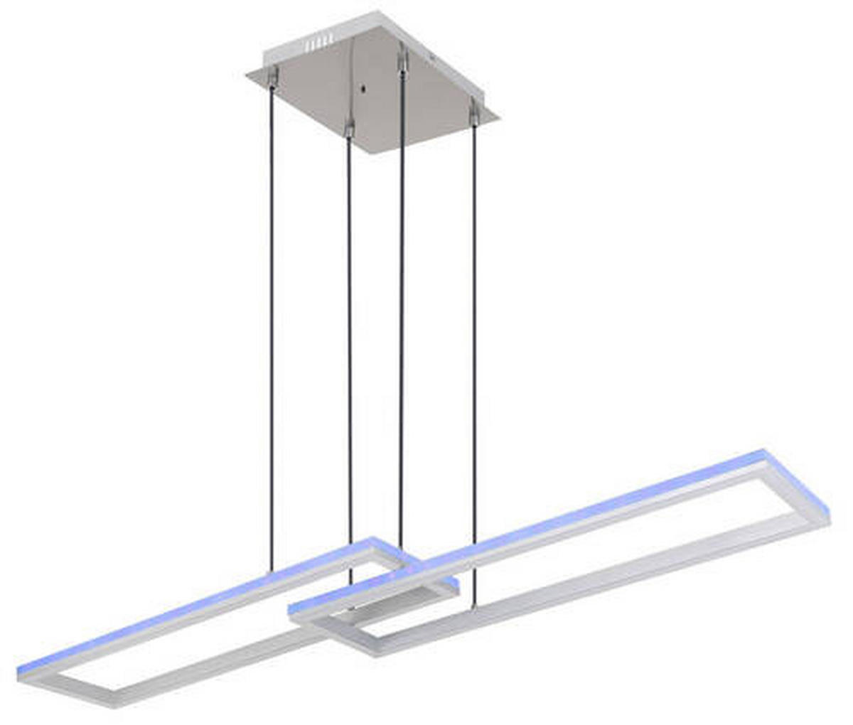 LED-HÄNGLAMPA 119,5/25,5/120 cm  - opal/silver, Trend, metall/plast (119,5/25,5/120cm) - Globo