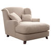 XXL-SESSEL - Beige/Dunkelbraun, MODERN, Holzwerkstoff/Textil (109/104/145cm) - Sit & More