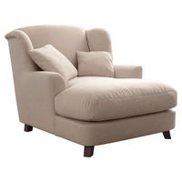 XXL-SESSEL in Beige  - Beige/Dunkelbraun, Modern, Holzwerkstoff/Textil (109/104/145cm) - Sit & More