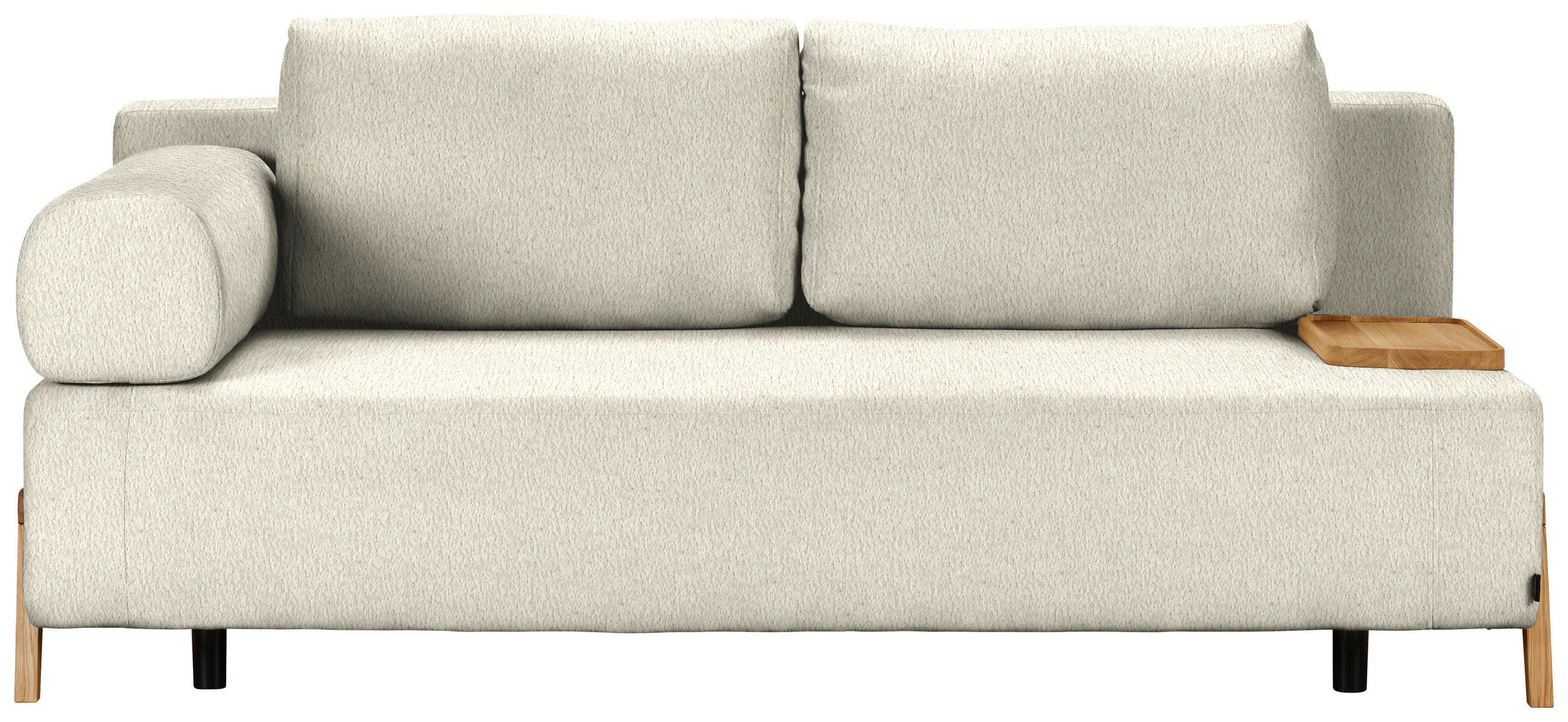 SCHLAFSOFA Teddystoff Ecru  - Ecru/Naturfarben, Design, Holz/Textil (211/88/102cm) - Niels Andersson