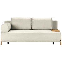 SCHLAFSOFA Teddystoff Ecru  - Ecru/Naturfarben, Design, Holz/Textil (211/88/102cm) - Niels Andersson
