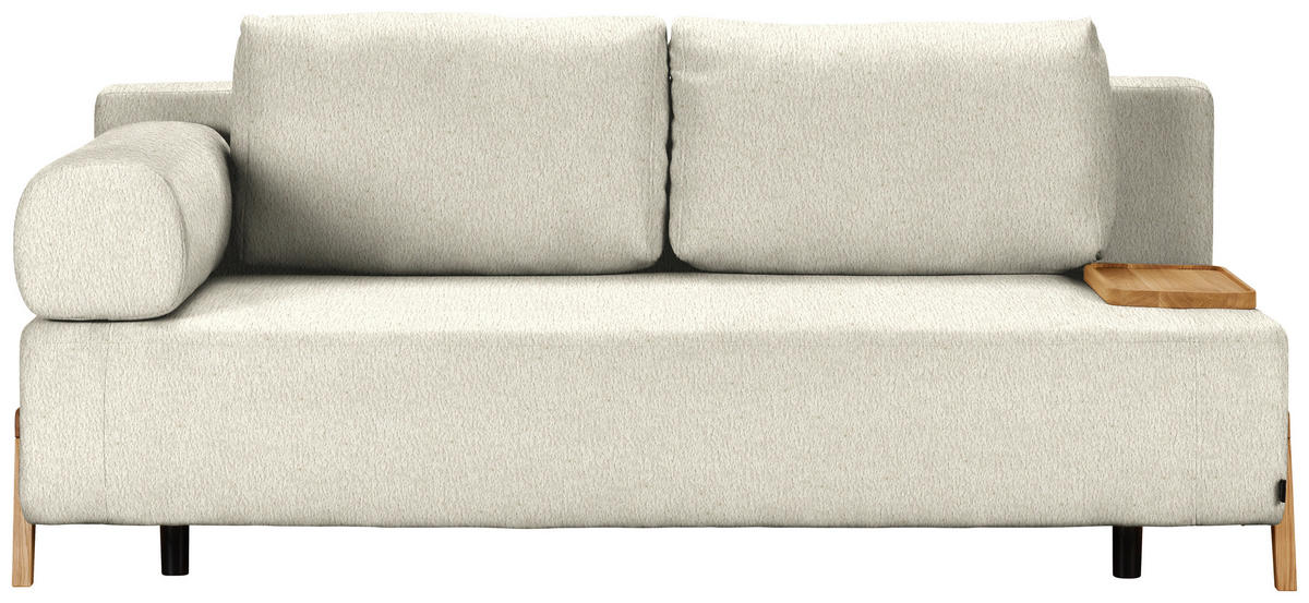 SCHLAFSOFA Teddystoff Ecru  - Ecru/Naturfarben, Design, Holz/Textil (211/88/102cm) - Niels Andersson
