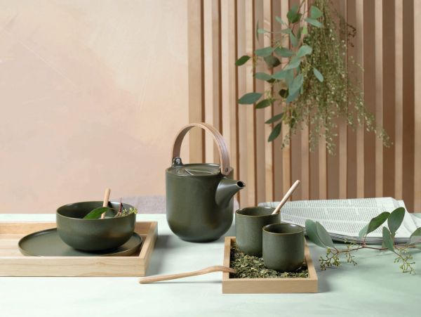 MÜSLISCHALE COPPA NORI  - Dunkelgrün, Design, Keramik (13,5/6,5cm) - ASA