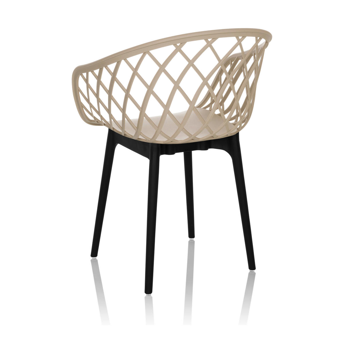 BESUCHERSTUHL  in Beige  - Beige/Schwarz, MODERN, Kunststoff (57/76/53cm) - MID.YOU