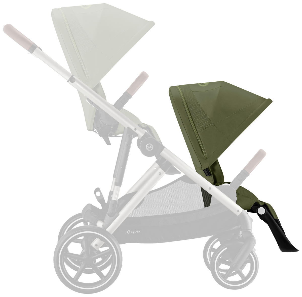 SPORTWAGENAUFSATZ Gazelle S  - Waldgrün, Basics, Textil (43/21/54cm) - Cybex