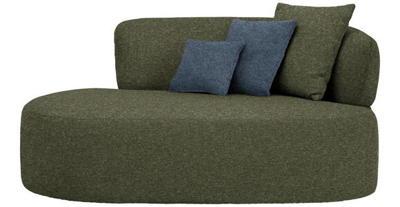 RÉCAMIERE  in Chenille Blau, Grün  - Blau/Schwarz, MODERN, Kunststoff/Textil (166/86/105cm) - Hom`in