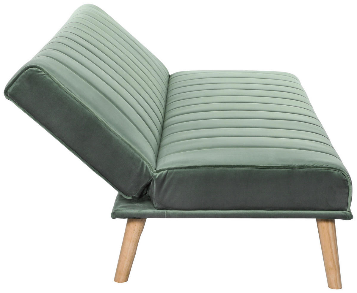SCHLAFSOFA Samt Mintgrün  - Naturfarben/Mintgrün, Design, Holz/Textil (180/81/86cm) - P & B