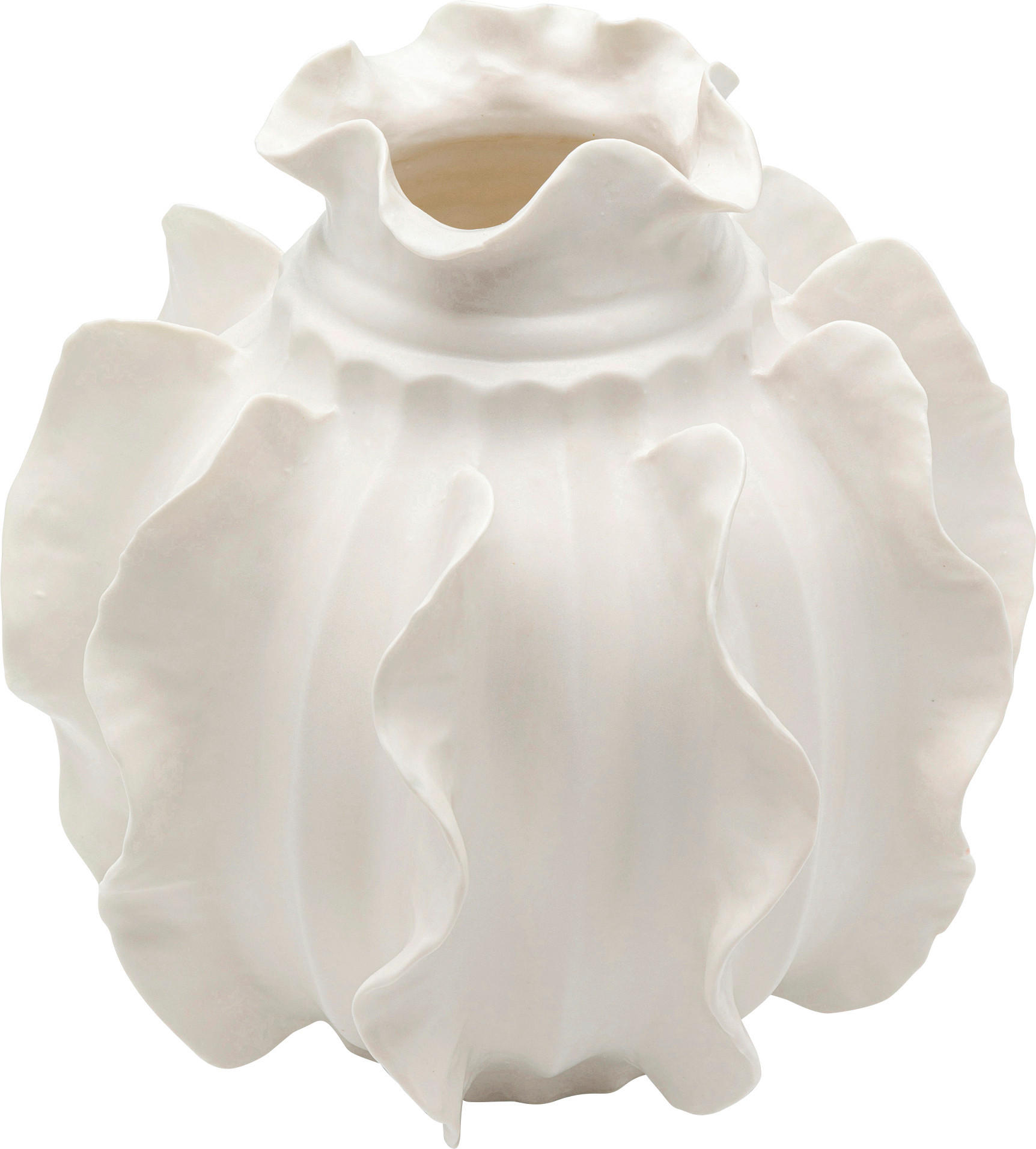 Kare-Design Vase Weiß 22x23x23 cm