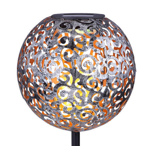 SOLARLEUCHTE 18,5/54 cm   - Silberfarben/Schwarz, Basics, Metall (18,5/54cm) - Globo