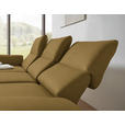 ECKSOFA  in Flachgewebe Schilfgrün Armteilverstellung, Relaxfunktion, Drehsitzfunktion  175-224/255-365 cm  - Schilfgrün/Schwarz, Design, Textil/Metall (175-224/255-365cm) - Dieter Knoll