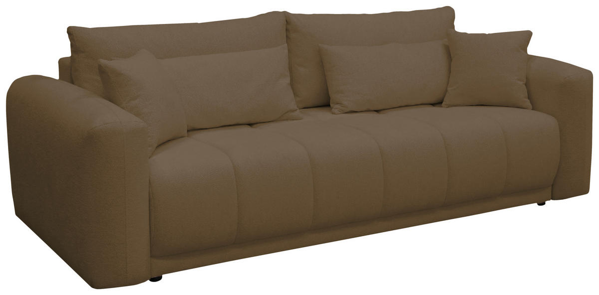 SCHLAFSOFA in Braun  - Schwarz/Braun, Design, Holz/Textil (245/90/117cm) - MID.YOU