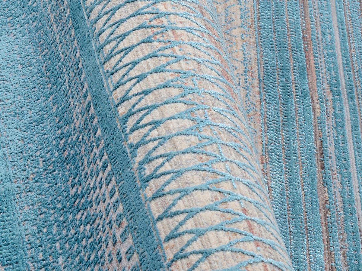 WEBTEPPICH 200/240 cm Tinto Maestro Grau, Türkis  - Türkis/Grau, Design, Textil (200/240cm) - Dieter Knoll