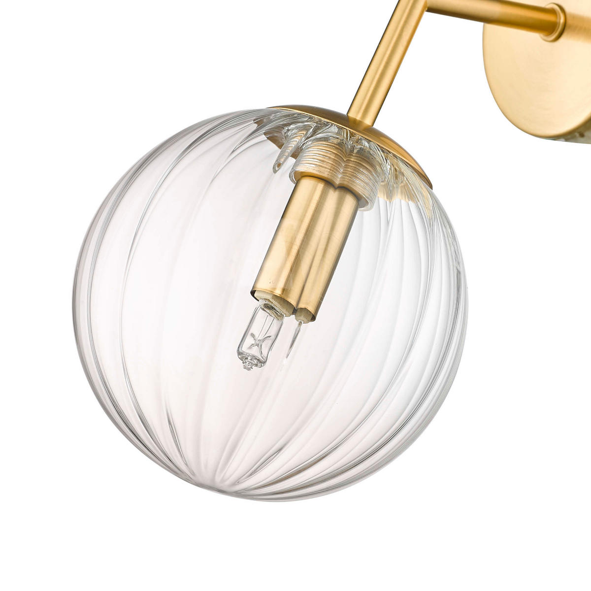 WANDLEUCHTE - Goldfarben, Konventionell, Glas (21.5/12/19cm)