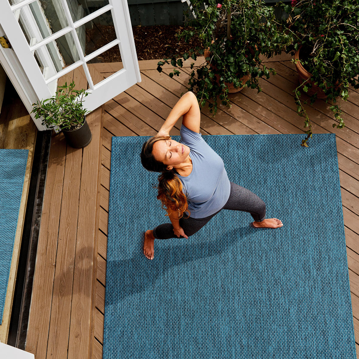 OUTDOORTEPPICH 80/150 cm Melissa Blau  - Blau, KONVENTIONELL, Textil (80/150cm)