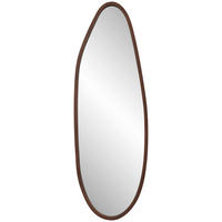 WANDSPIEGEL 50/150/3 cm    in Freiform  - Walnussfarben/Naturfarben, Design, Glas/Holz (50/150/3cm) - MID.YOU