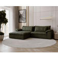 ECKSOFA  in Webstoff Grün  198/306 cm  - Schwarz/Grün, MODERN, Kunststoff/Textil (198/306cm) - Carryhome