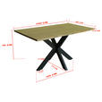ESSTISCH 140/80/76 cm Echtholz  Holz, Metall rechteckig Eichefarben  - Eichefarben/Schwarz, LIFESTYLE, Holz/Metall (140/80/76cm) - Linea Natura