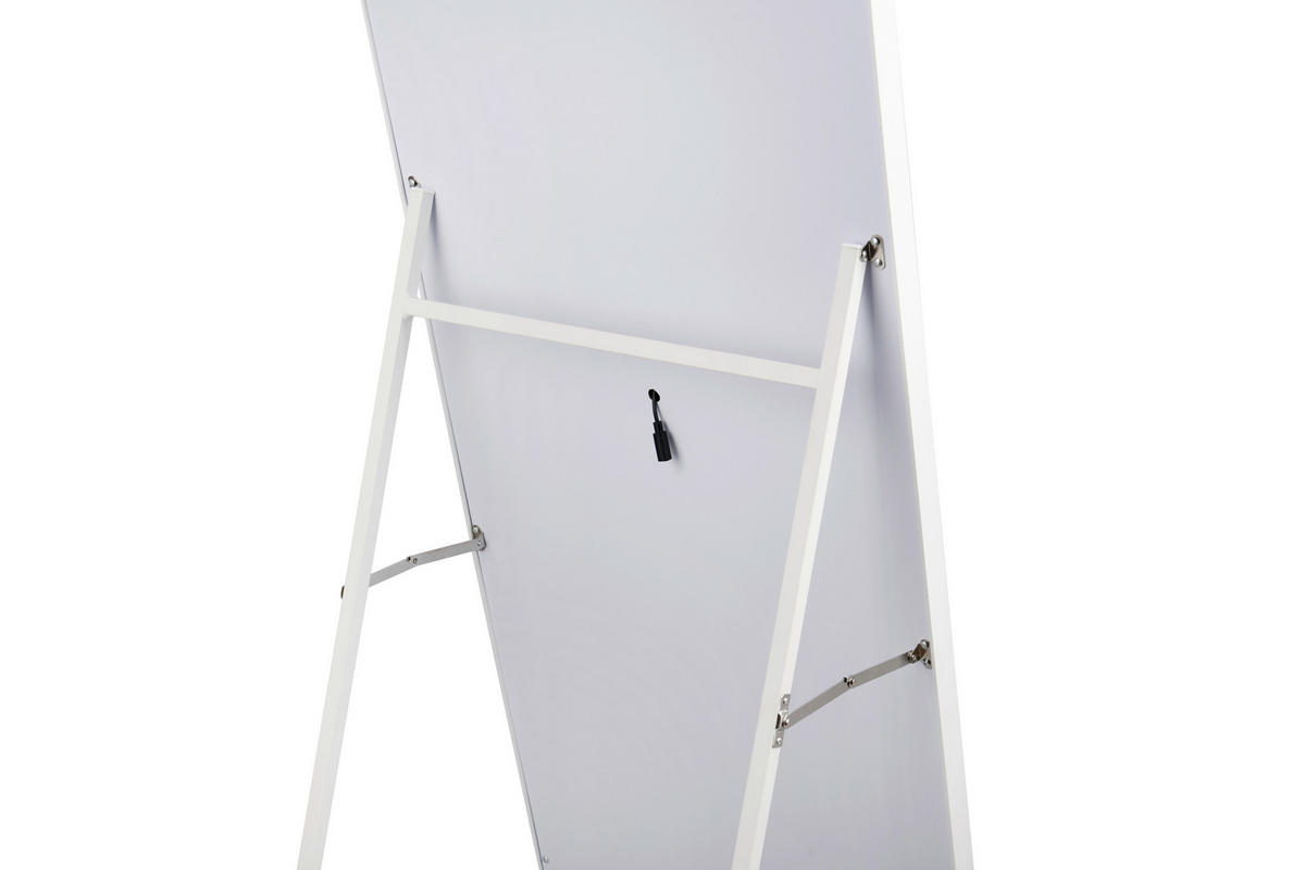 STANDSPIEGEL 50/155/4,5 cm  - Weiß, MODERN, Glas/Metall (50/155/4,5cm)