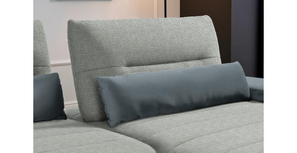 ECKSOFA in Webstoff Hellgrau  - Hellgrau/Schwarz, KONVENTIONELL, Textil/Metall (273/191cm) - Carryhome