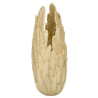 Vase Feathers  - Goldfarben, Basics, Kunststoff (32/80/34cm)
