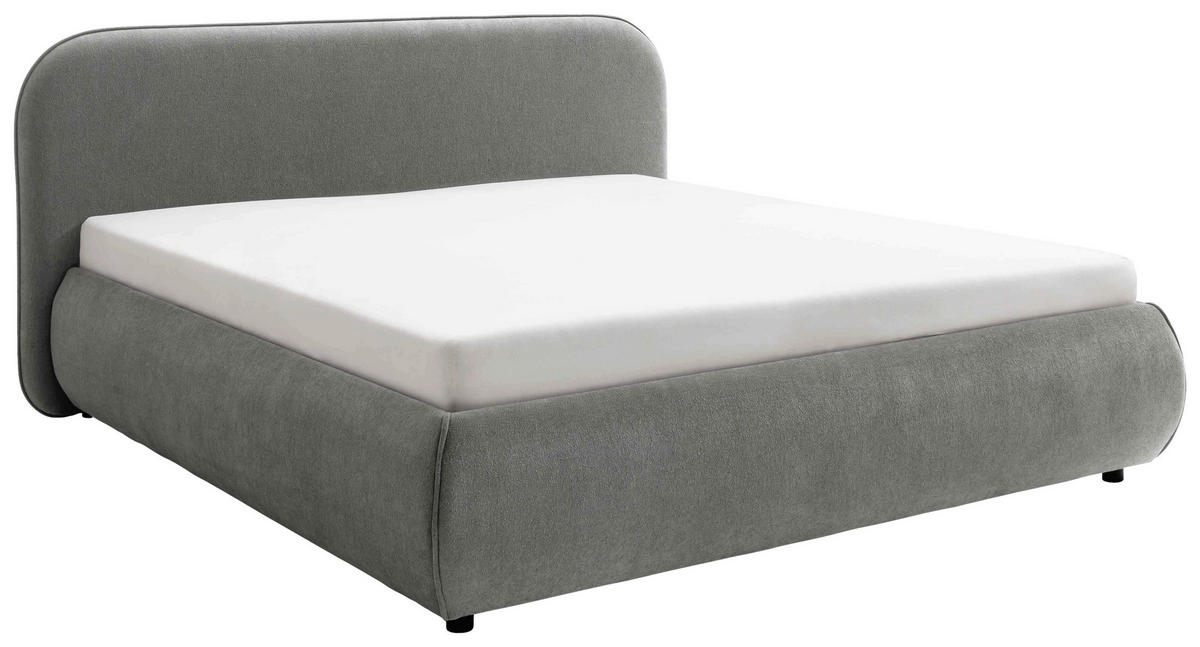 POLSTERBETT Grau 180/200 cm  - Grau, Design, Holz/Textil (180/200cm) - Schöner Wohnen