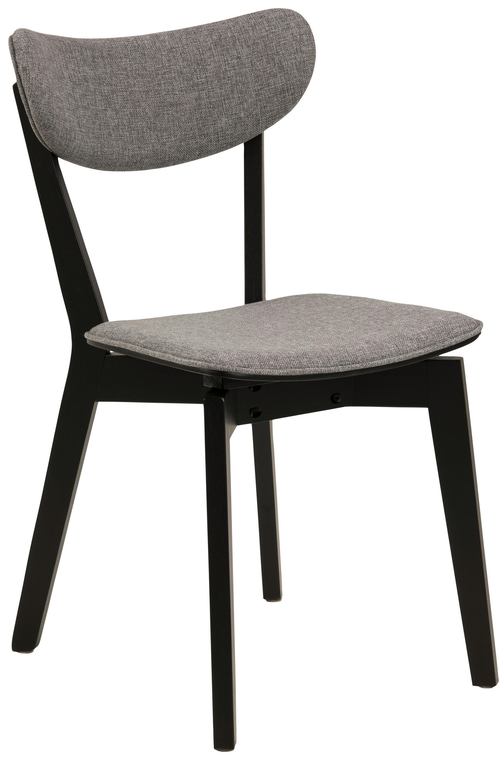 STOL flatväv  - svart/grå, Klassisk, trä/textil (45/78/55cm) - Best Price