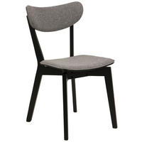 STOL flatväv  - svart/grå, Klassisk, trä/textil (45/78/55cm) - Best Price