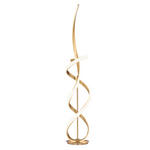 LED-STEHLEUCHTE 25/137 cm    - Goldfarben/Weiß, Design, Kunststoff/Metall (25/137cm) - Dieter Knoll