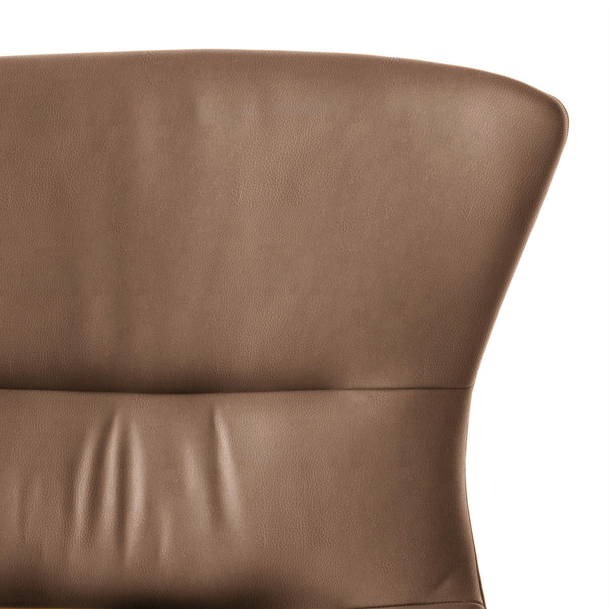 OHRENSESSEL in Hellbraun  - Hellbraun/Schwarz, Design, Leder/Metall (84/104/96cm) - home24