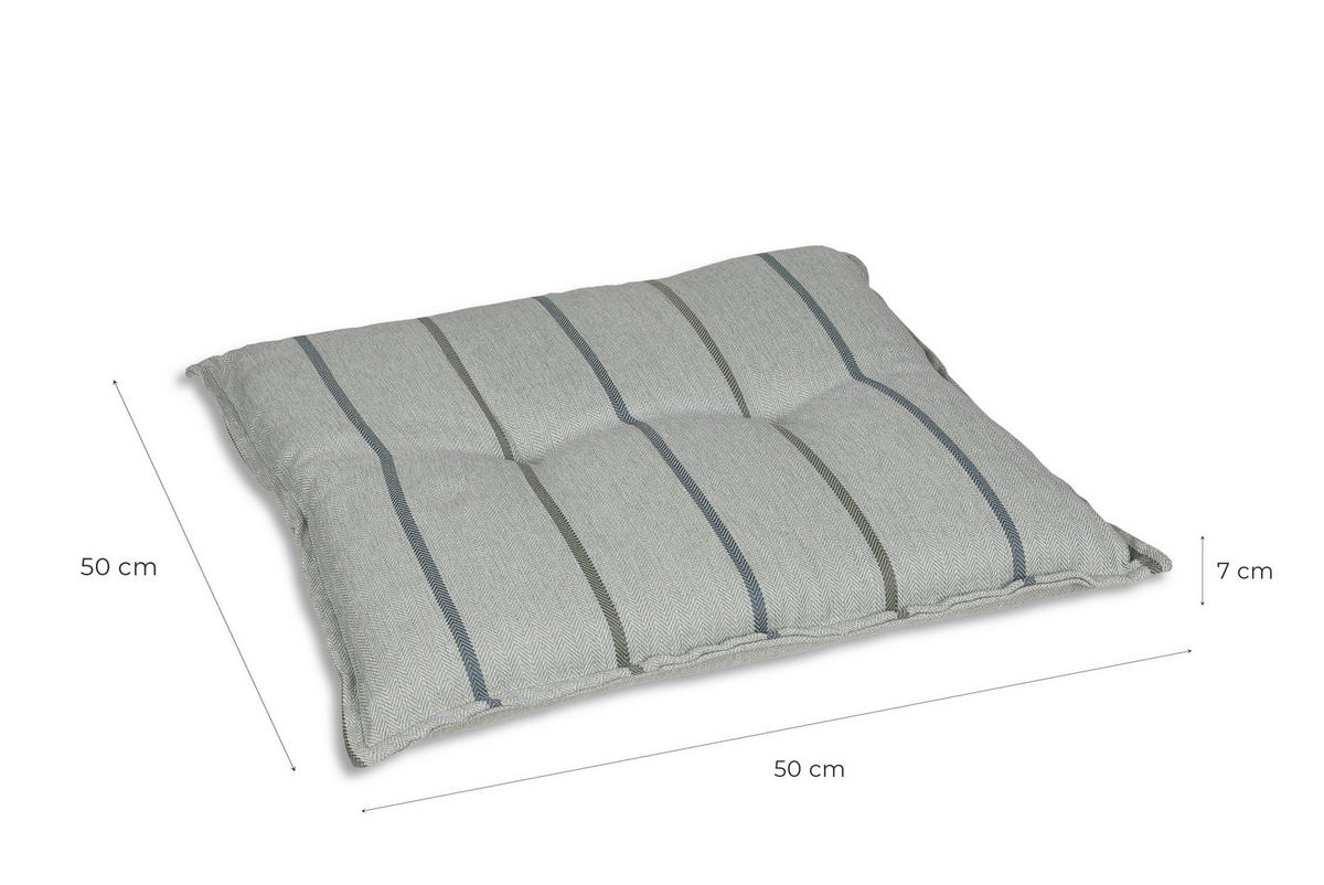GARTENSITZKISSENSET Streifen  - Hellgrün, Basics, Textil (50/7/50cm)