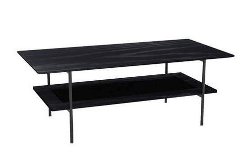 COUCHTISCH 110/55/40 cm Schwarz  - Schwarz, Basics, Holzwerkstoff/Metall (110/55/40cm) - Boxxx