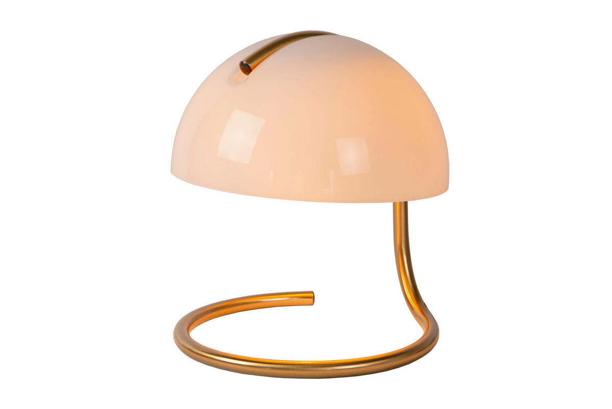 TISCHLEUCHTE Cato 23.5/23.5/25 cm   - Messingfarben/Weiß, Design, Glas/Metall (23.5/23.5/25cm) - Lucide