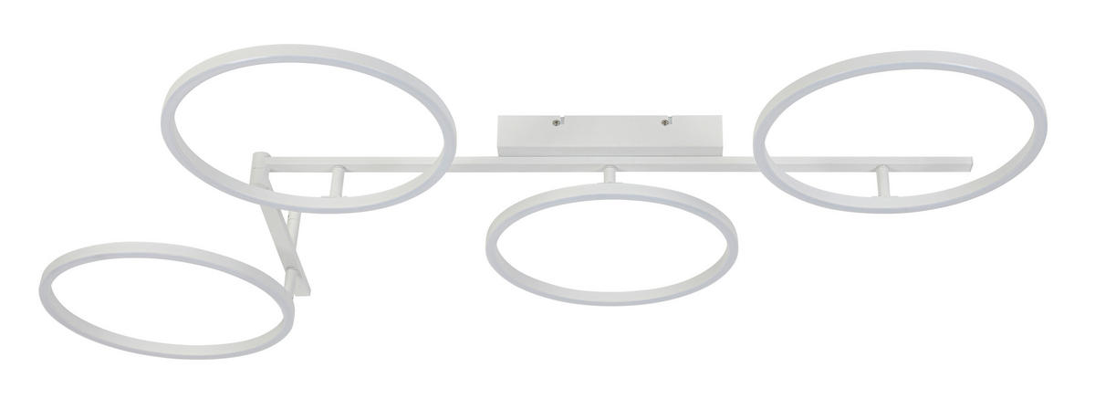 DECKENLEUCHTE    113/66/12 cm  - Weiss, Trend, Kunststoff/Metall (113/66/12cm) - Collett's Monde
