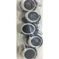 KOTAČIĆ ZA OKRETNU STOLICU    - bijela/crna, Basics, metal/plastika - Boxxx