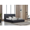 POLSTERBETT Bettkasten, gepolstertes Kopfteil, Lattenrost Grau 180/200 cm  - Blau/Grau, MODERN, Kunststoff/Textil (180/200cm) - Livetastic