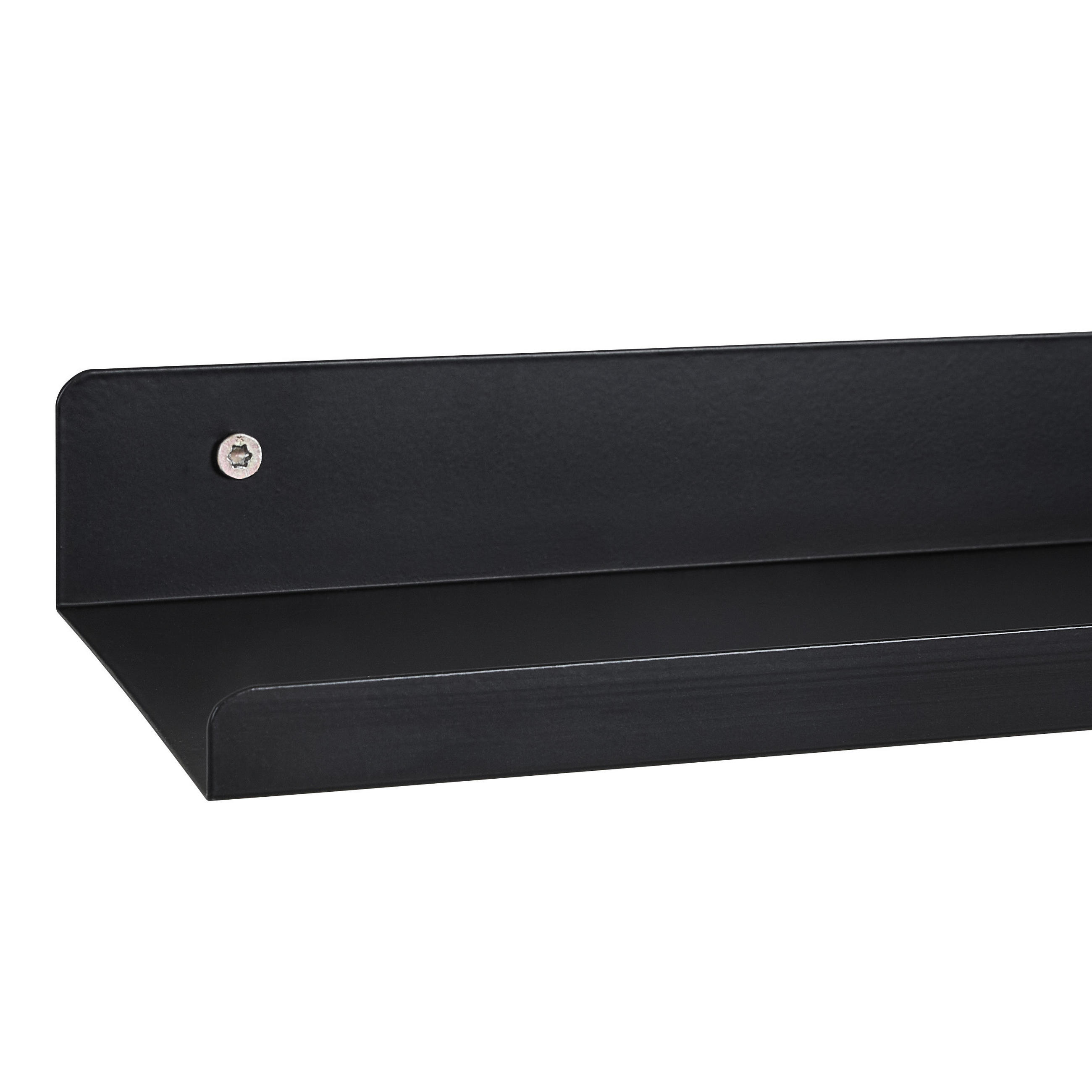 WANDREGAL Schwarz  - Schwarz, Basics, Metall (120/4/10cm) - Xora