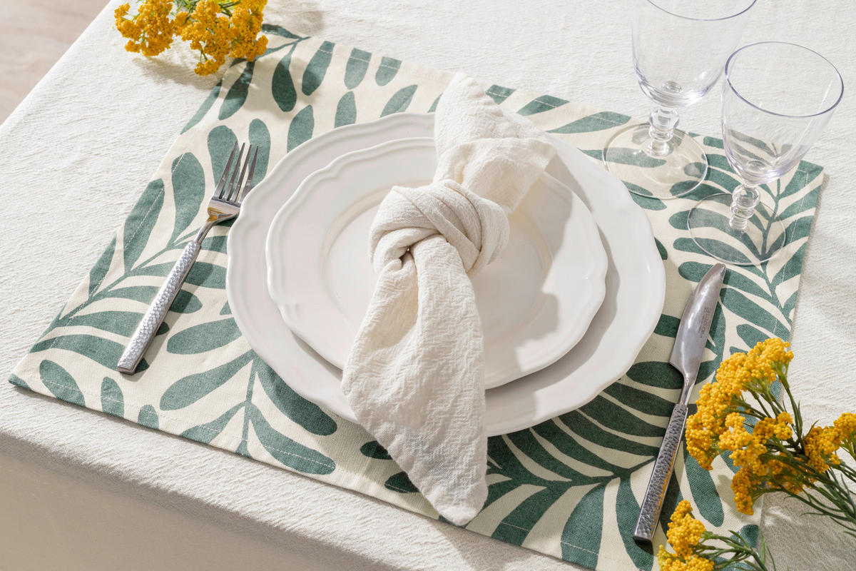 TÁNYÉRALÁTÉT textil  - zöld, Basics, textil (35cm) - MISTRAL