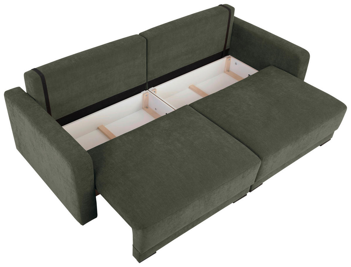 2-SITZER-SOFA in Chenille Dunkelgrau  - Dunkelgrau/Schwarz, Konventionell, Kunststoff/Textil (233/90/110cm) - MID.YOU