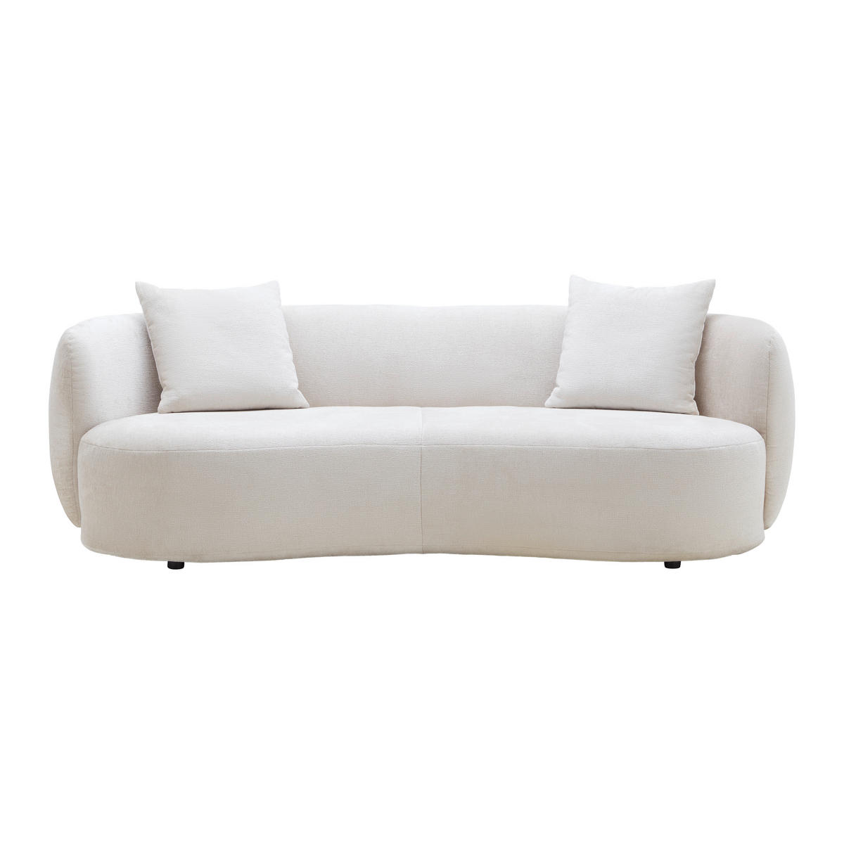 BIG SOFFA i chenille beige  - beige/svart, Modern, textil/plast (235/72/110cm) - MID.YOU