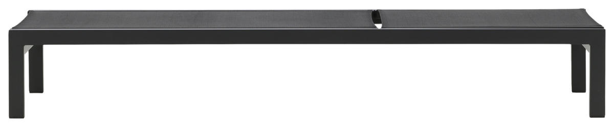 SONNENLIEGE 60/30/195 cm  - Schwarz, KONVENTIONELL, Metall (60/30/195cm) - Gardenson