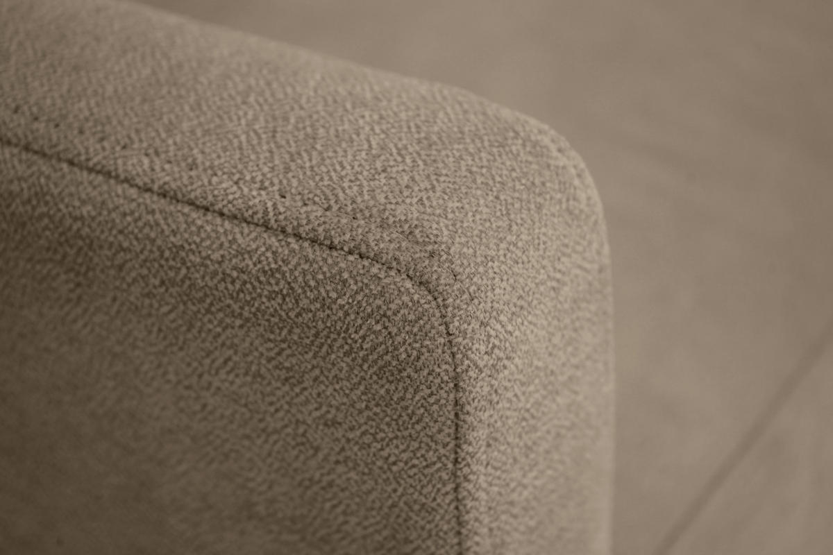 ECKSOFA Graubraun Chenille  - Graubraun/Schwarz, KONVENTIONELL, Holz/Textil (159/221cm) - Carryhome