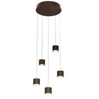 LED FÜGGŐLÁMPA 34/170 cm  - fekete, Design, műanyag/fém (34/170cm) - Novel