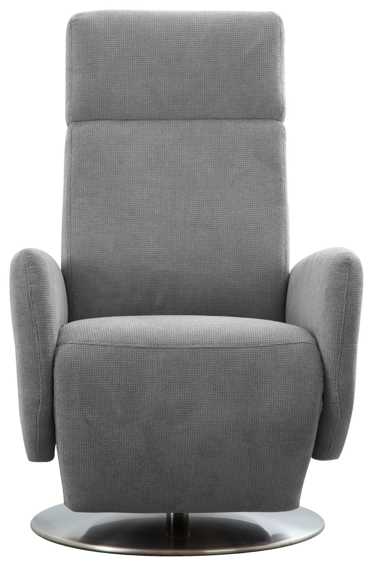 RELAXAČNÉ KRESLO, textil, sivá - sivá/chrómová, Konventionell, kov/textil (71/110/82cm) - Sit & More