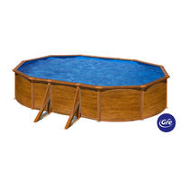 POOL-SET 2024 500/300/120 cm  - Braun, KONVENTIONELL, Metall (500/300/120cm) - Gre