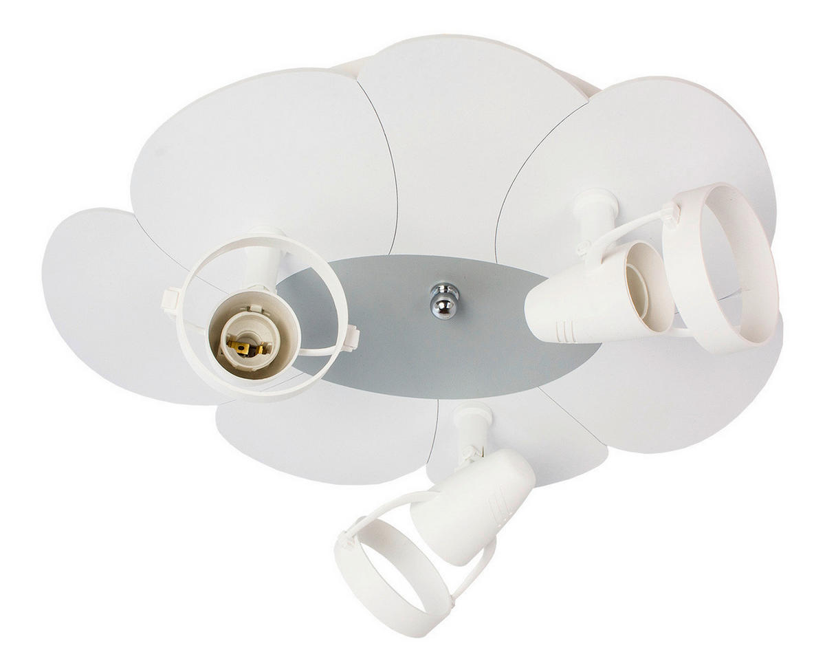 KINDERDECKENLEUCHTE Blume 39/33/16 cm  - Grau, Basics, Holzwerkstoff/Kunststoff (39/33/16cm)