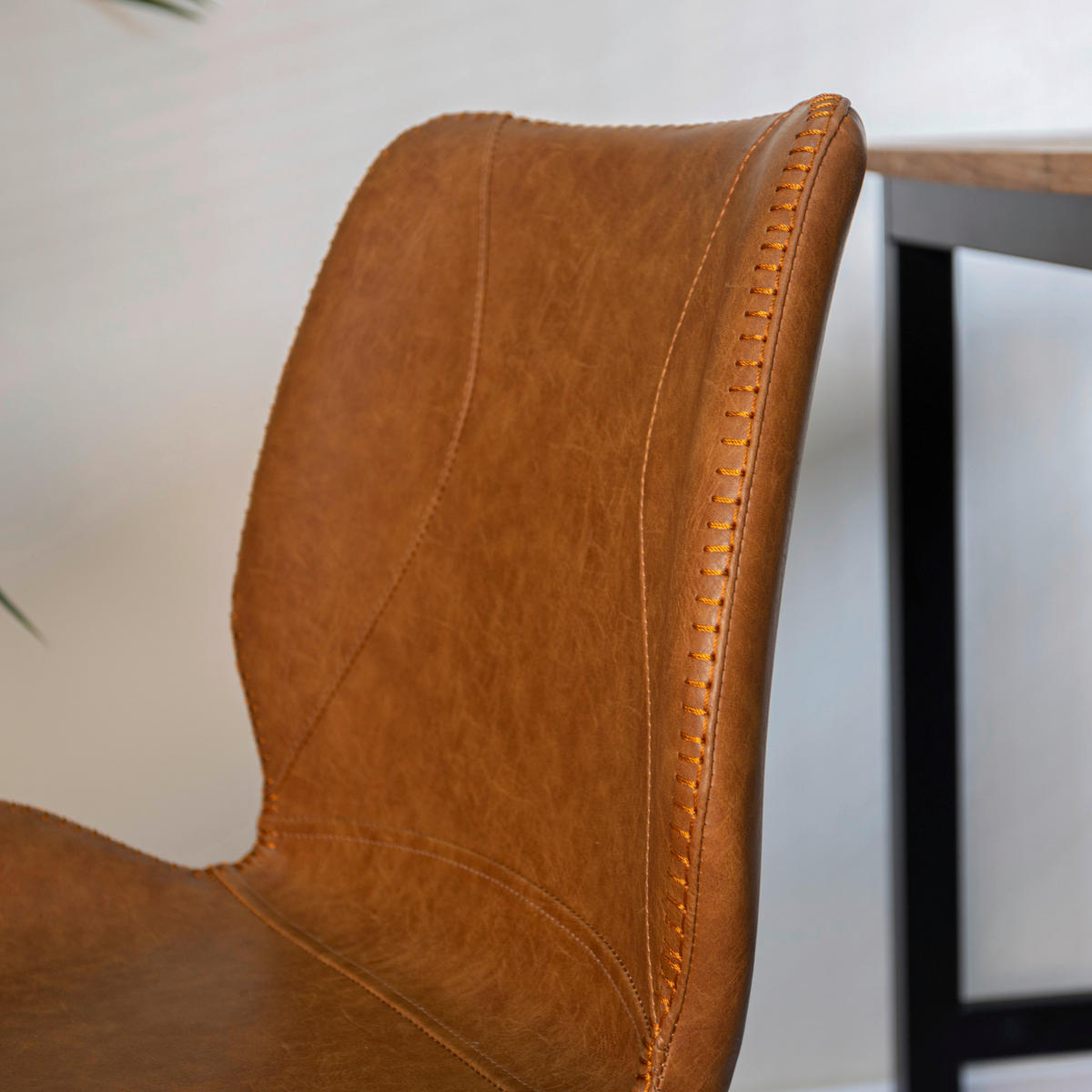 SADA BAROVÝCH ŽIDLÍ 2 kusy - černá/koňaková, Konvenční, kov/textil (47/99/55cm) - MID.YOU